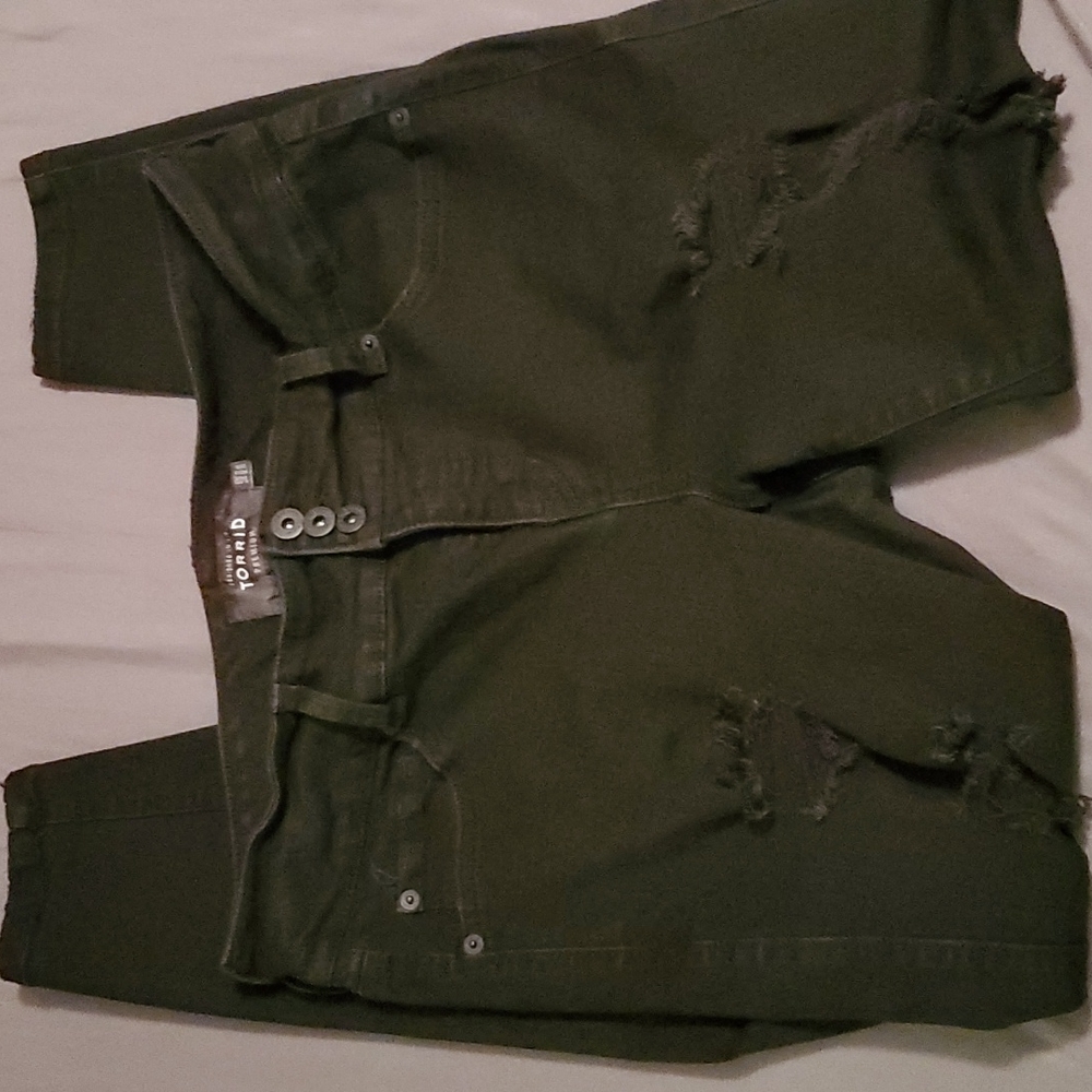 Size 14 Torrid black wash distressed jeggings